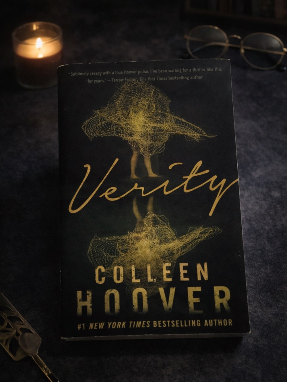 Verity by Colleen Hoover - Black and Gold Paperback